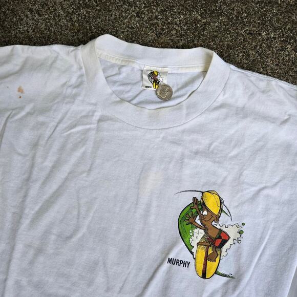 Vtg 90s MURPHY Station Wagon Surfboard Graphic Beach Skate Surf T Shirt L - Picture 4 of 6